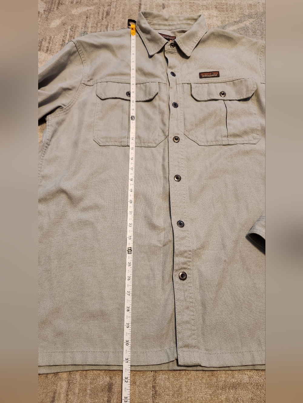 Men's Patagonia Farrier's Shirt. Size L. Stone Green. LIKE NEW - Picture 9 of 9